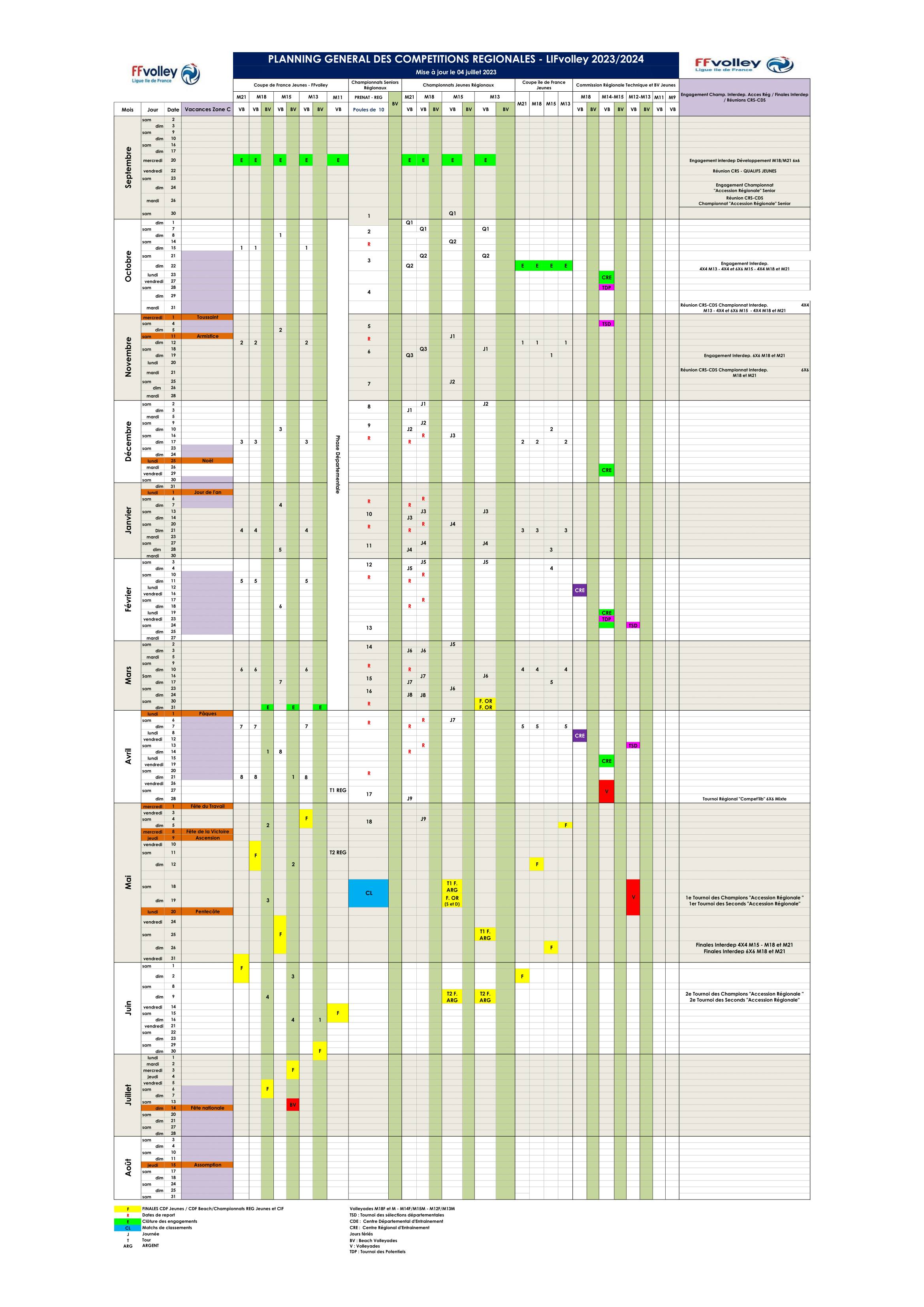 Cahier des Charges – Finales du Championnat Régional M13 – OR et ARGENT – 2023-1